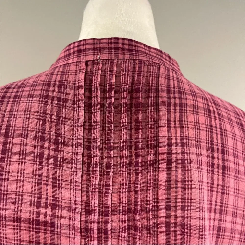 Maurice’s Pink Plaid Long Sleeve Dress‎ size small